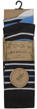 Mens Bamboo Striped Mix Ankle Socks 3 Pack