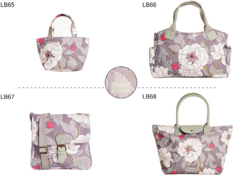 Hawkins Flower Bags - Small Tote, Large Tote, Shopper and Cross Body LB 65-68