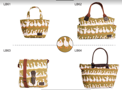 Hawkins Duck Bags - Small Tote, Large Tote, Shopper and Cross Body LB61-64